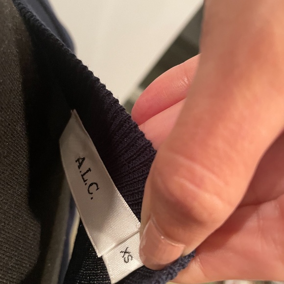 A.L.C Backless Navy Sweater - Picture 3 of 3